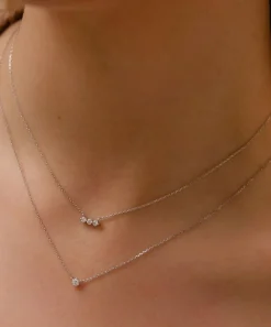 Dinny Hall Necklaces^18ct White Gold Elyhara Small Diamond Pendant Necklace