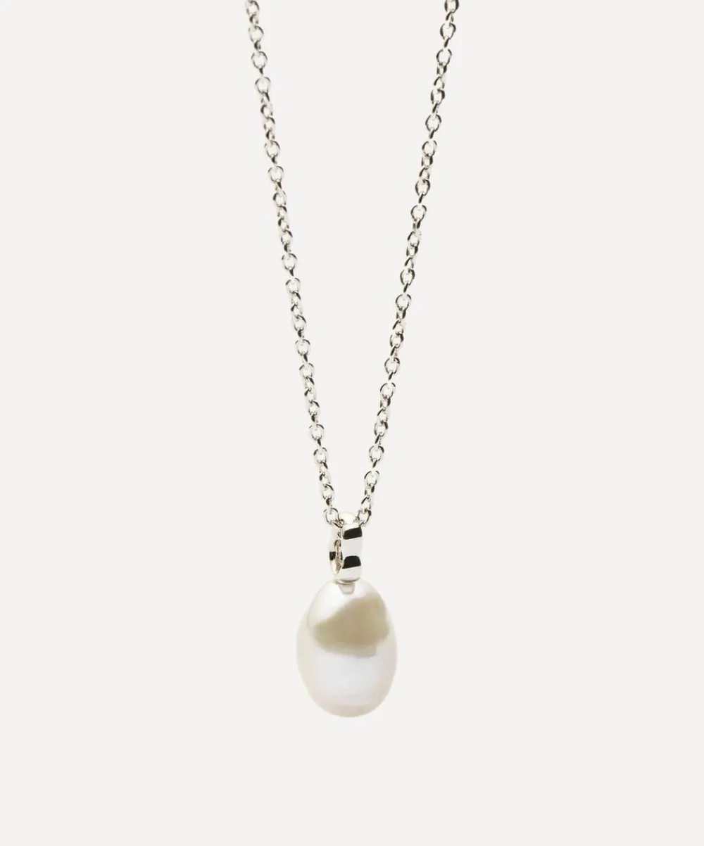 Missoma Necklaces|Necklaces^14ct White Gold Fine Baroque Pearl Pendant Necklace