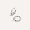Missoma Earrings|Earrings^14ct White Gold Fine Classic Diamond Huggie Hoop Earrings