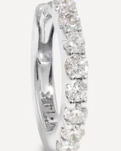 Missoma Earrings|Earrings^14ct White Gold Fine Classic Diamond Huggie Hoop Earrings