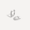 Missoma Earrings^14ct White Gold Fine Claw Huggie Hoop Earrings