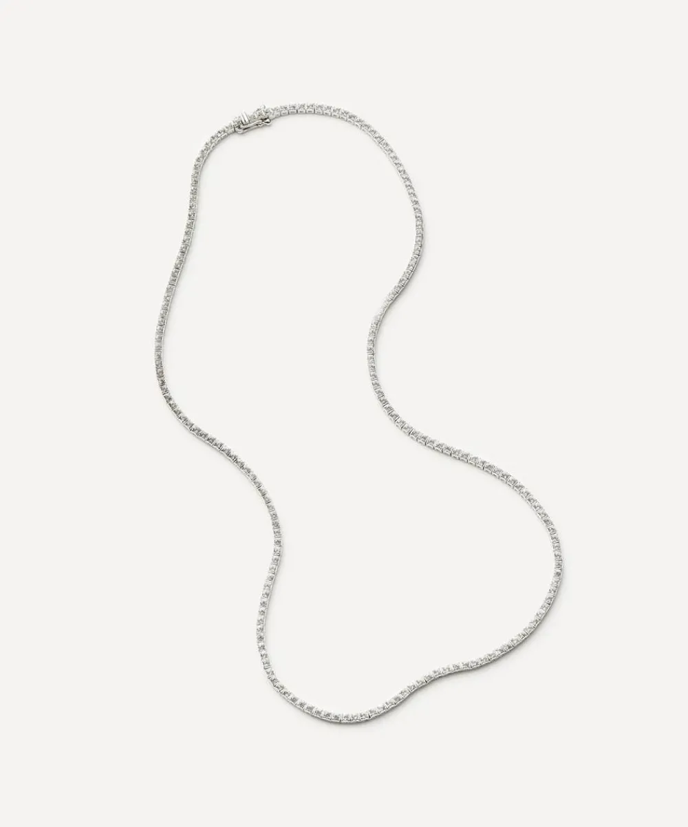 Missoma Necklaces|Necklaces^14ct White Gold Fine Diamond Tennis Necklace