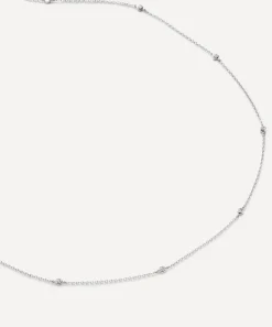 Missoma Necklaces|Necklaces^14ct White Gold Fine Floating Diamond Necklace