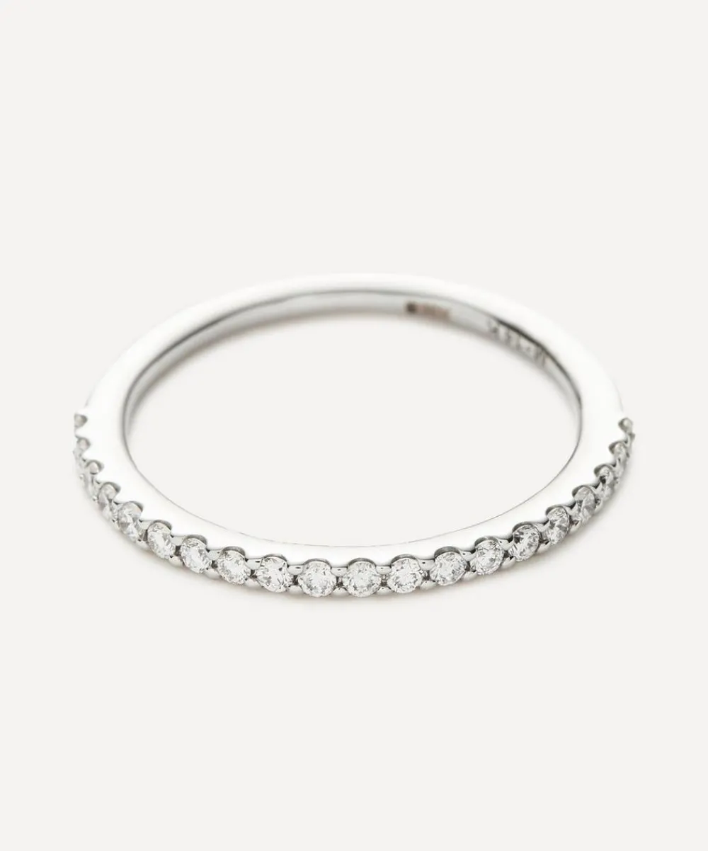 Missoma Rings|Rings^14ct White Gold Fine Slim Half Eternity Ring
