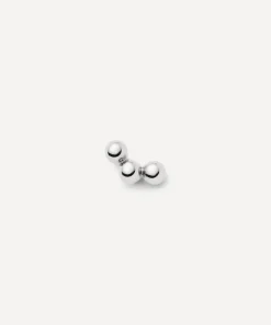 Missoma Earrings^14ct White Gold Fine Trio Stud Earring