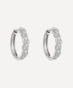Astley Clarke Earrings^14ct White Gold Interstellar Medium Diamond Hoop Earrings