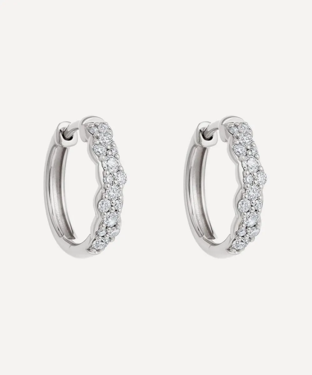 Astley Clarke Earrings^14ct White Gold Interstellar Medium Diamond Hoop Earrings