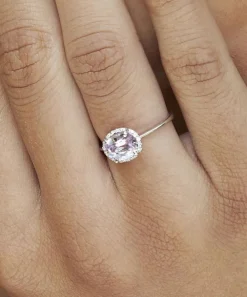 Dinny Hall Rings^18ct White Gold Mia Pink Sapphire and Diamond Ring