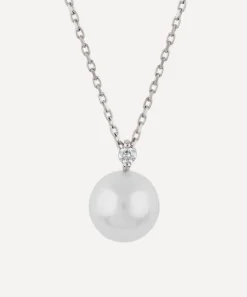 Dinny Hall Necklaces^14ct White Gold Shuga Pearl and Diamond Pendant Necklace