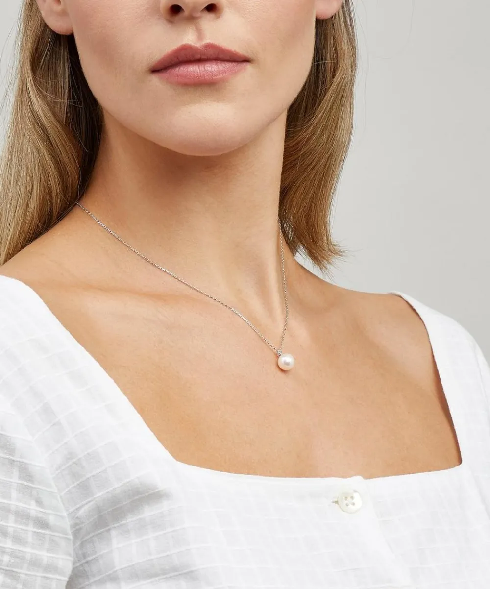 Dinny Hall Necklaces^14ct White Gold Shuga Pearl and Diamond Pendant Necklace