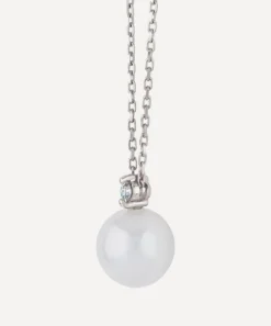 Dinny Hall Necklaces^14ct White Gold Shuga Pearl and Diamond Pendant Necklace