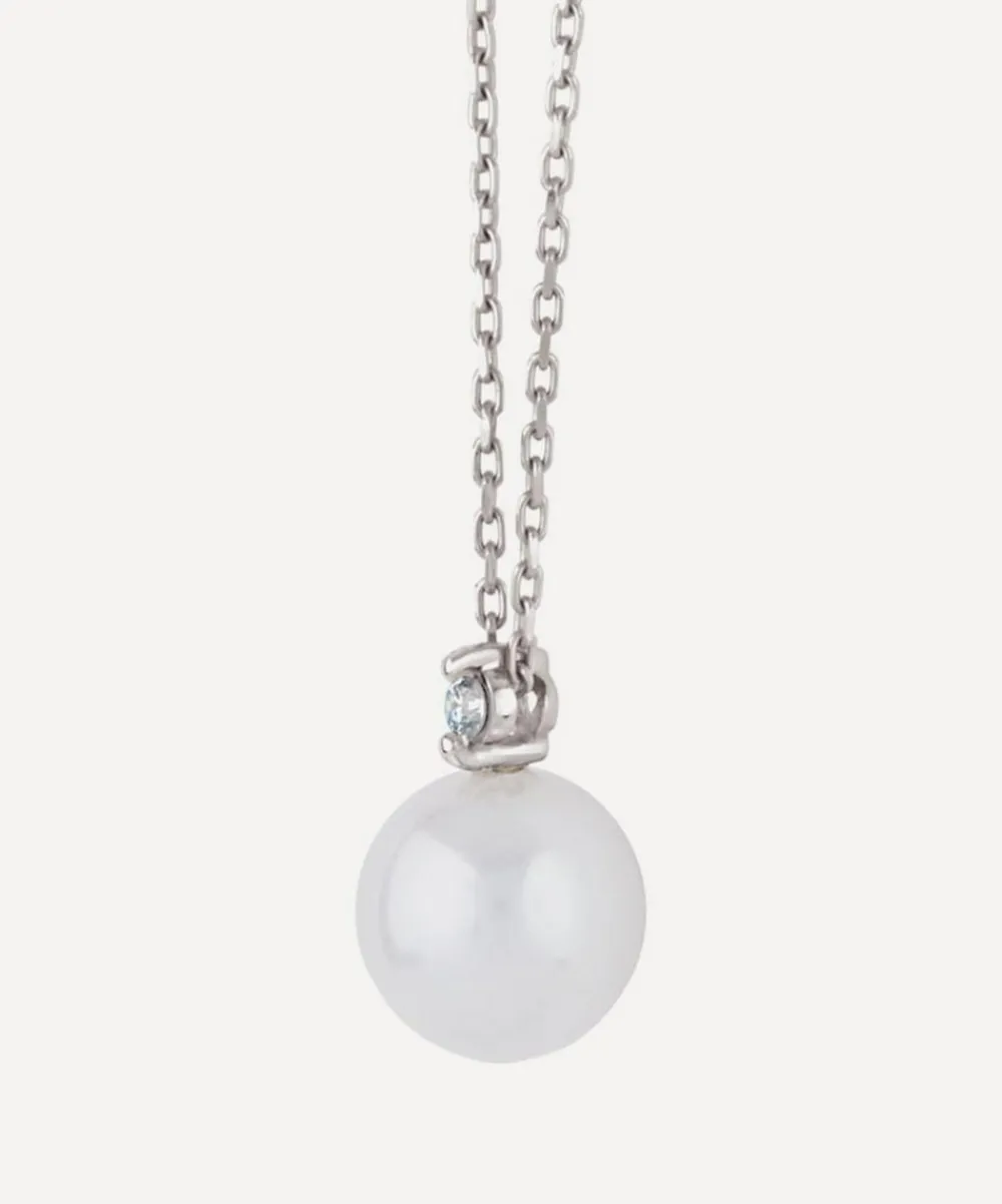 Dinny Hall Necklaces^14ct White Gold Shuga Pearl and Diamond Pendant Necklace
