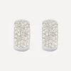 Kojis Earrings|Earrings^18ct White Gold Vintage Diamond Huggie Hoop Earrings