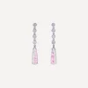 Kojis Earrings|Earrings^18ct White Gold Watermelon Tourmaline and Diamond Drop Earrings