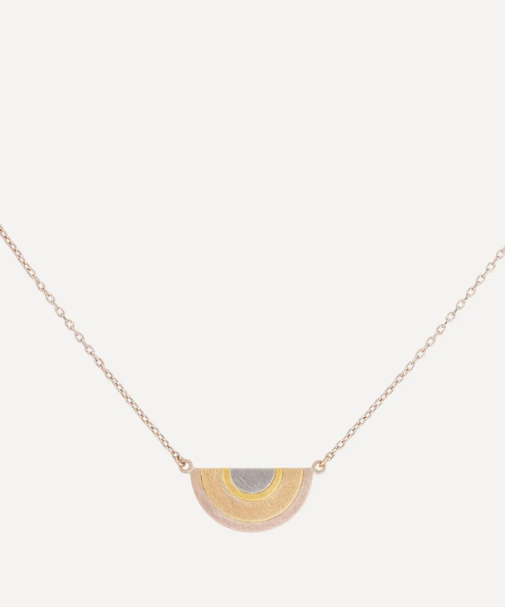 Sia Taylor Charms & Pendants|Charms & Pendants^18ct-24ct Gold Sun Halo Pendant Necklace