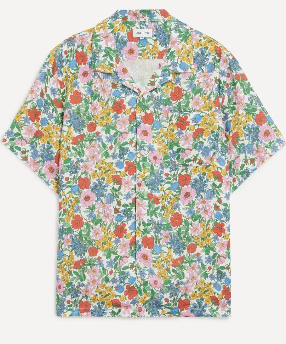 Liberty Shirts^Cuban Collar Hemp Shirt in Clarabell