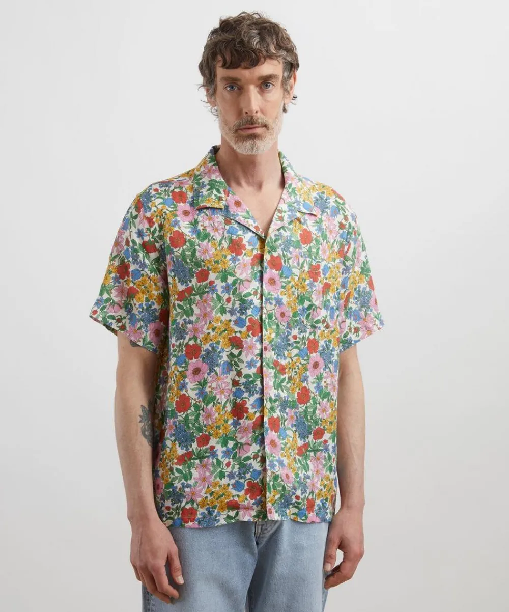 Liberty Shirts^Cuban Collar Hemp Shirt in Clarabell