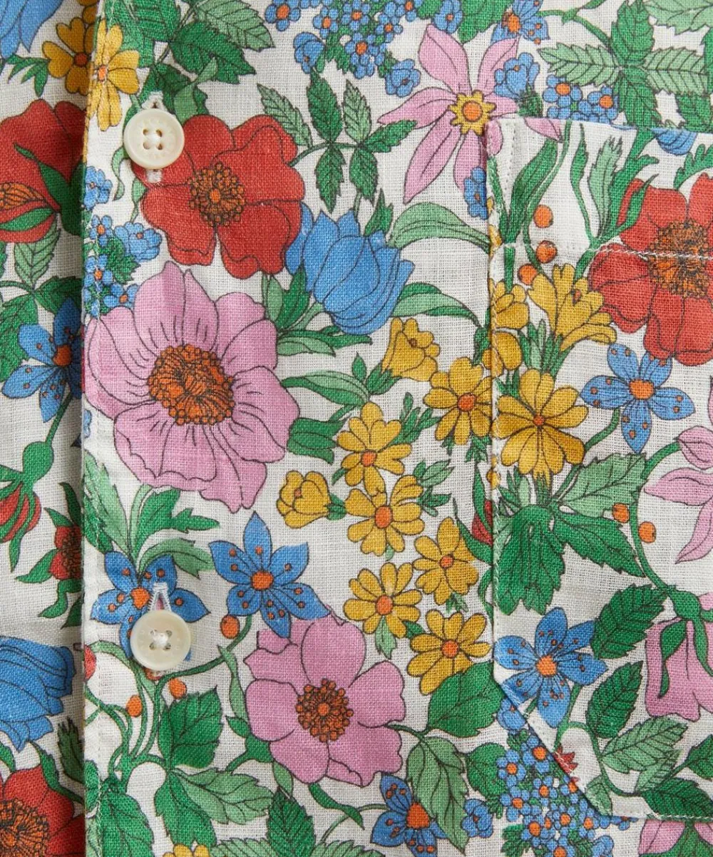 Liberty Shirts^Cuban Collar Hemp Shirt in Clarabell