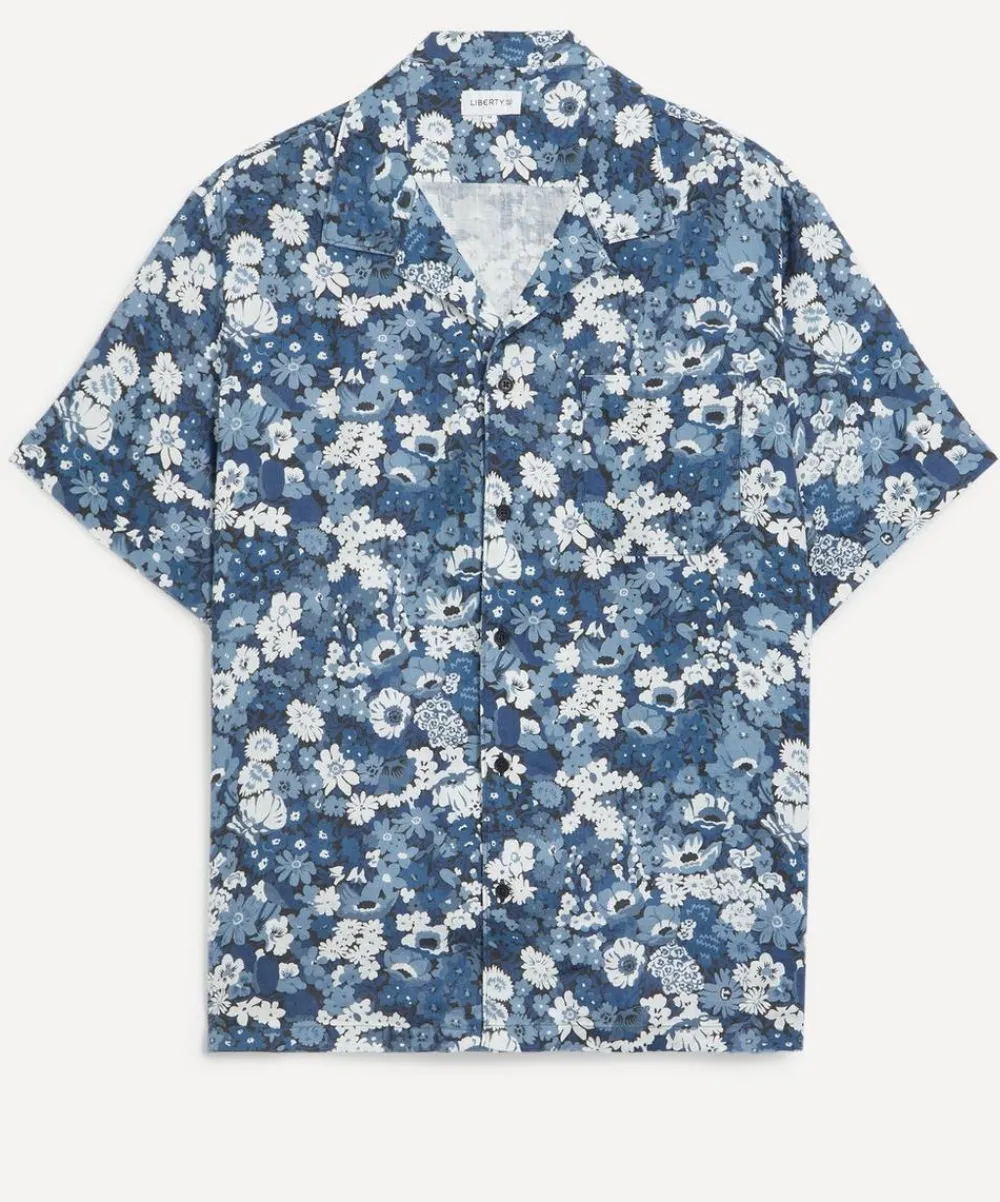 Liberty Shirts^Cuban Collar Hemp Shirt in Thorpe Spring Texture