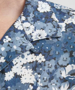 Liberty Shirts^Cuban Collar Hemp Shirt in Thorpe Spring Texture