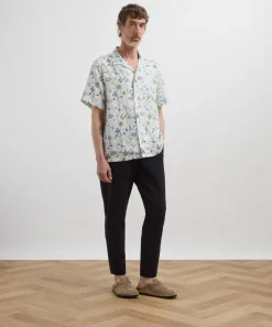 Liberty Shirts^Cuban Collar Hemp Shirt in Meadow Muse