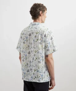 Liberty Shirts^Cuban Collar Hemp Shirt in Meadow Muse