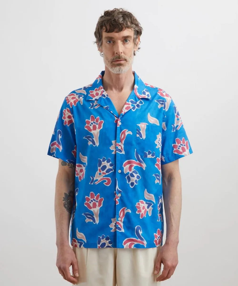 Liberty Shirts^Cuban Collar Tana Lawn™ Cotton Shirt in Leighton’s Mural