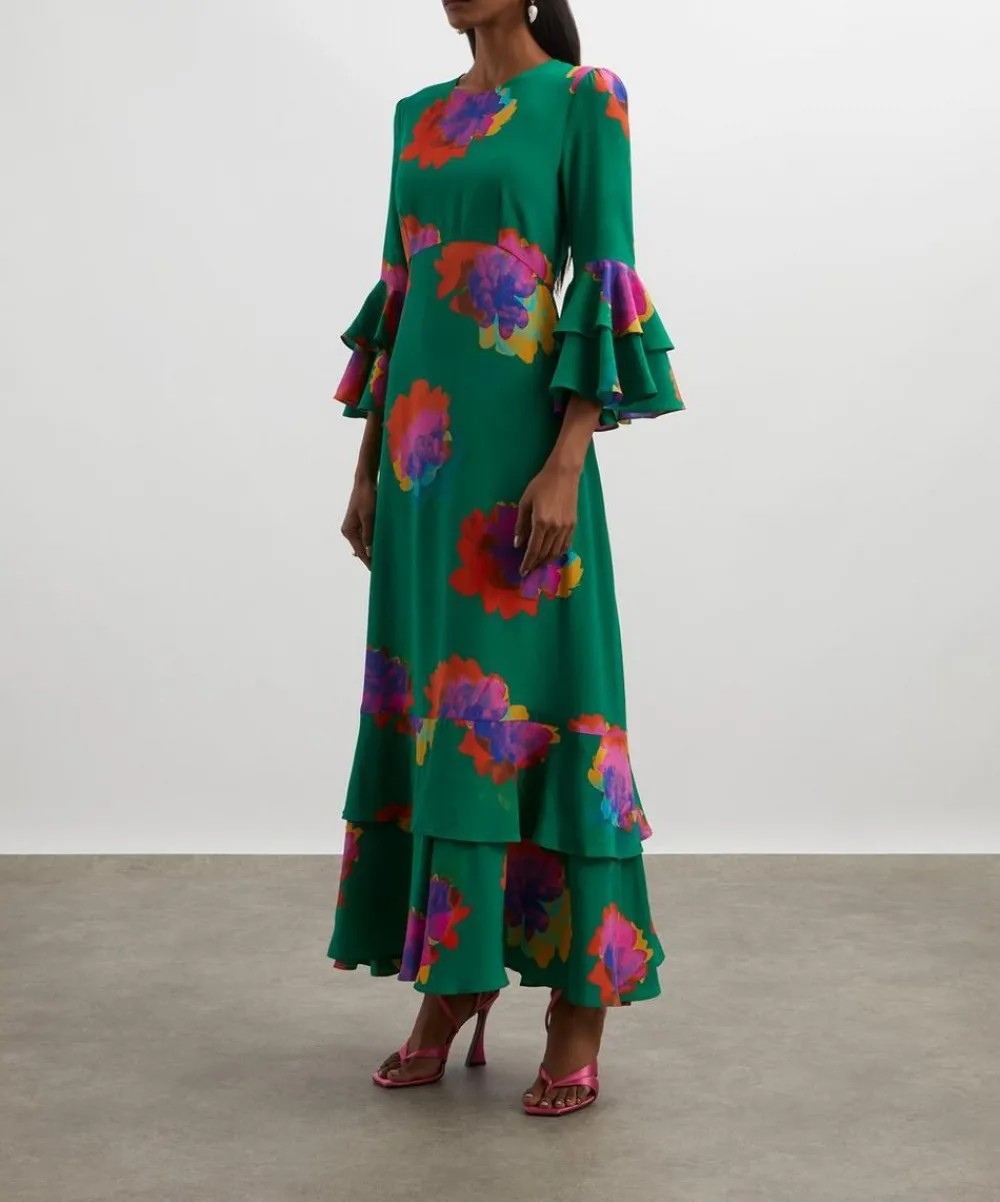 Liberty Dresses^Cunningham Silk Crepe de Chine Gala Maxi Dress