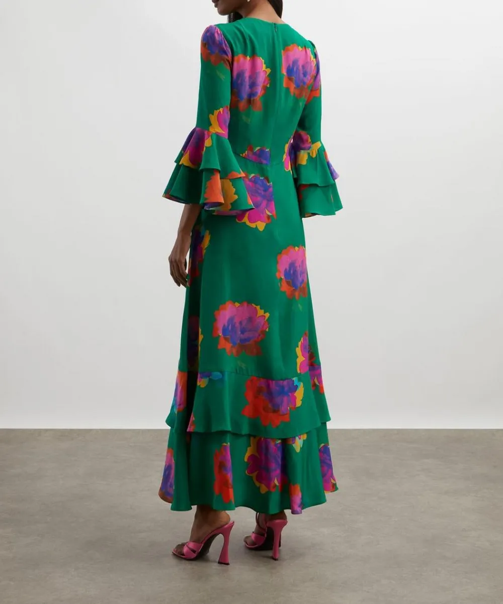 Liberty Dresses^Cunningham Silk Crepe de Chine Gala Maxi Dress