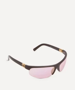 Miu Miu Sunglasses & Glasses^Curved Acetate Sunglasses