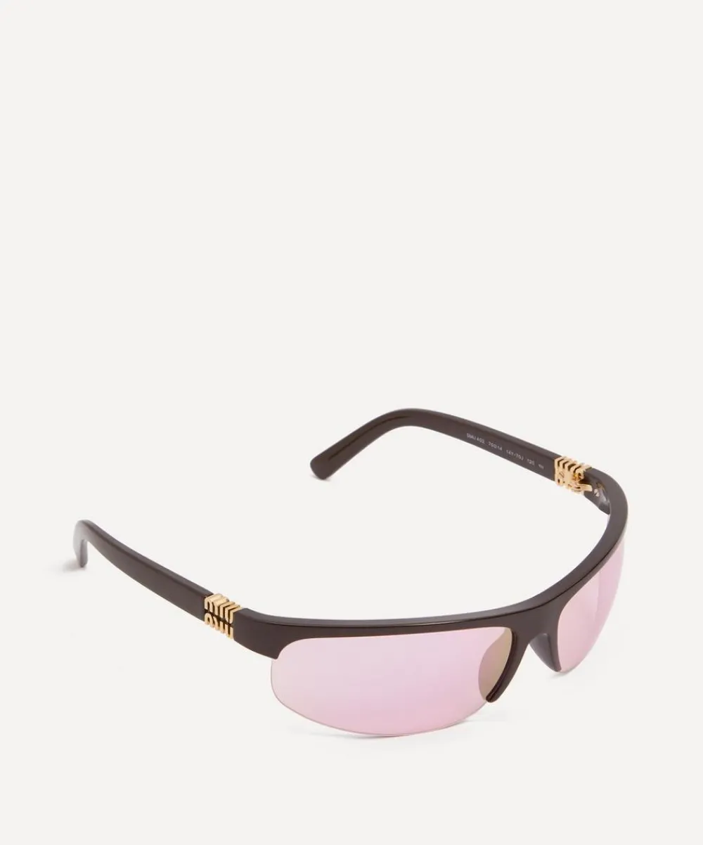 Miu Miu Sunglasses & Glasses^Curved Acetate Sunglasses