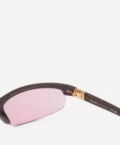 Miu Miu Sunglasses & Glasses^Curved Acetate Sunglasses