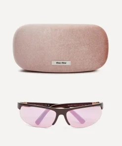 Miu Miu Sunglasses & Glasses^Curved Acetate Sunglasses