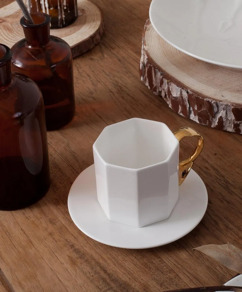 Twig New York Mugs^Cutlery Spoon Handle Cup and Saucer