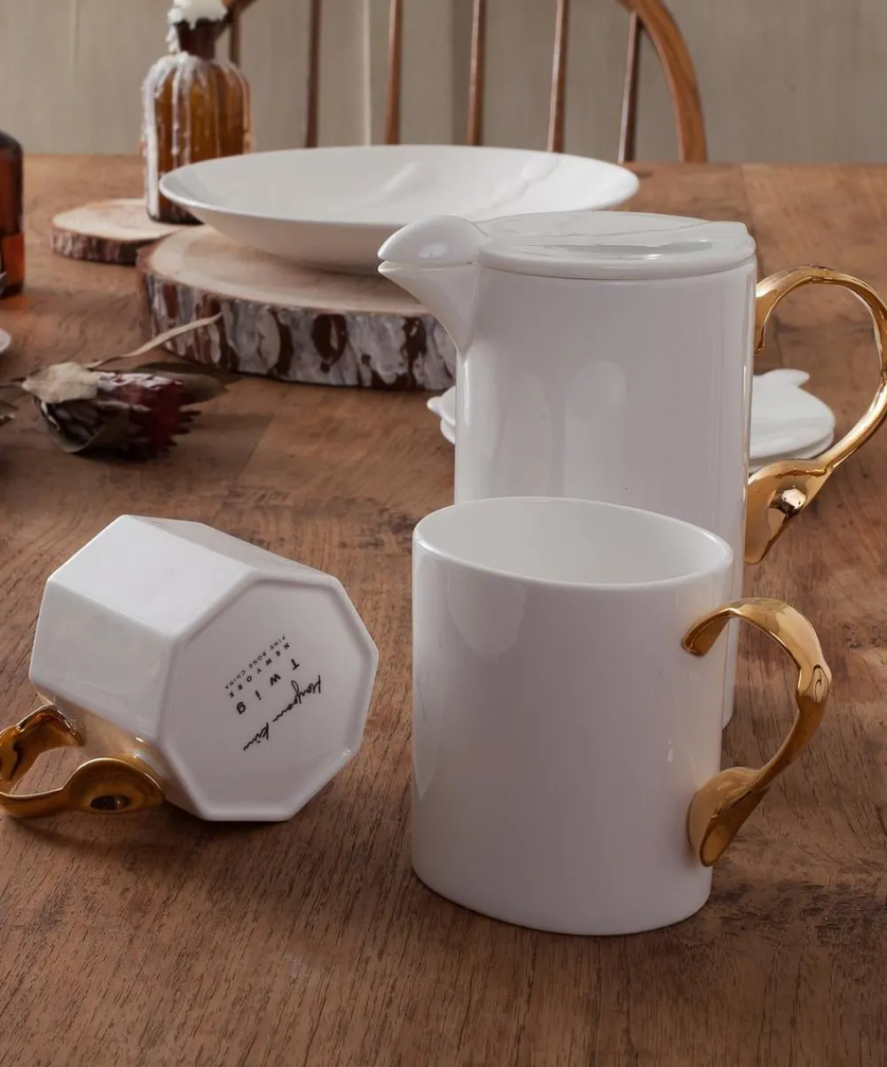Twig New York Mugs^Cutlery Spoon Handle Cup and Saucer