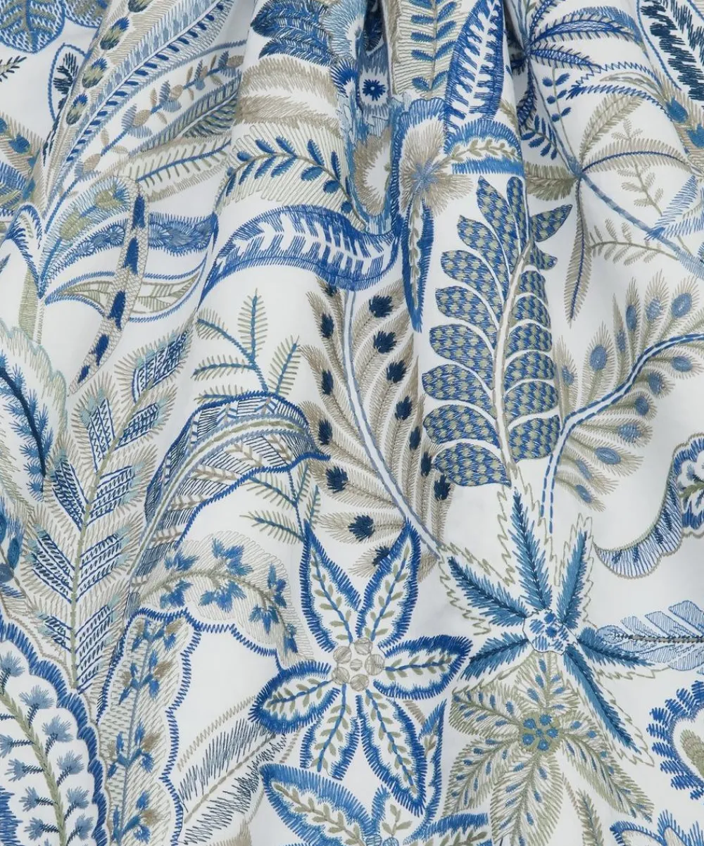 Liberty Interiors Furnishing Fabrics^Cypress Stitch in Lapis