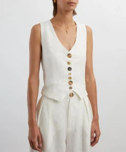 FANFARE Coats & Jackets^Daphne Linen Waistcoat