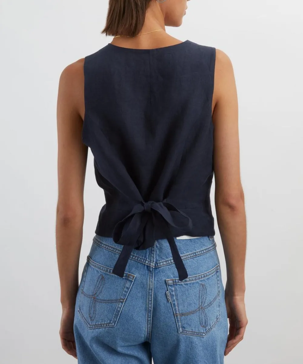 FANFARE Coats & Jackets^Daphne Linen Waistcoat