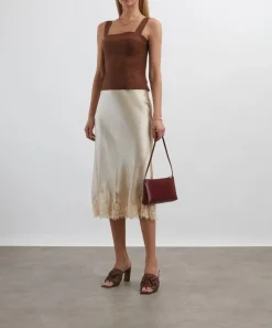 Reformation Tops^Darci Chocolate Cake Linen Top