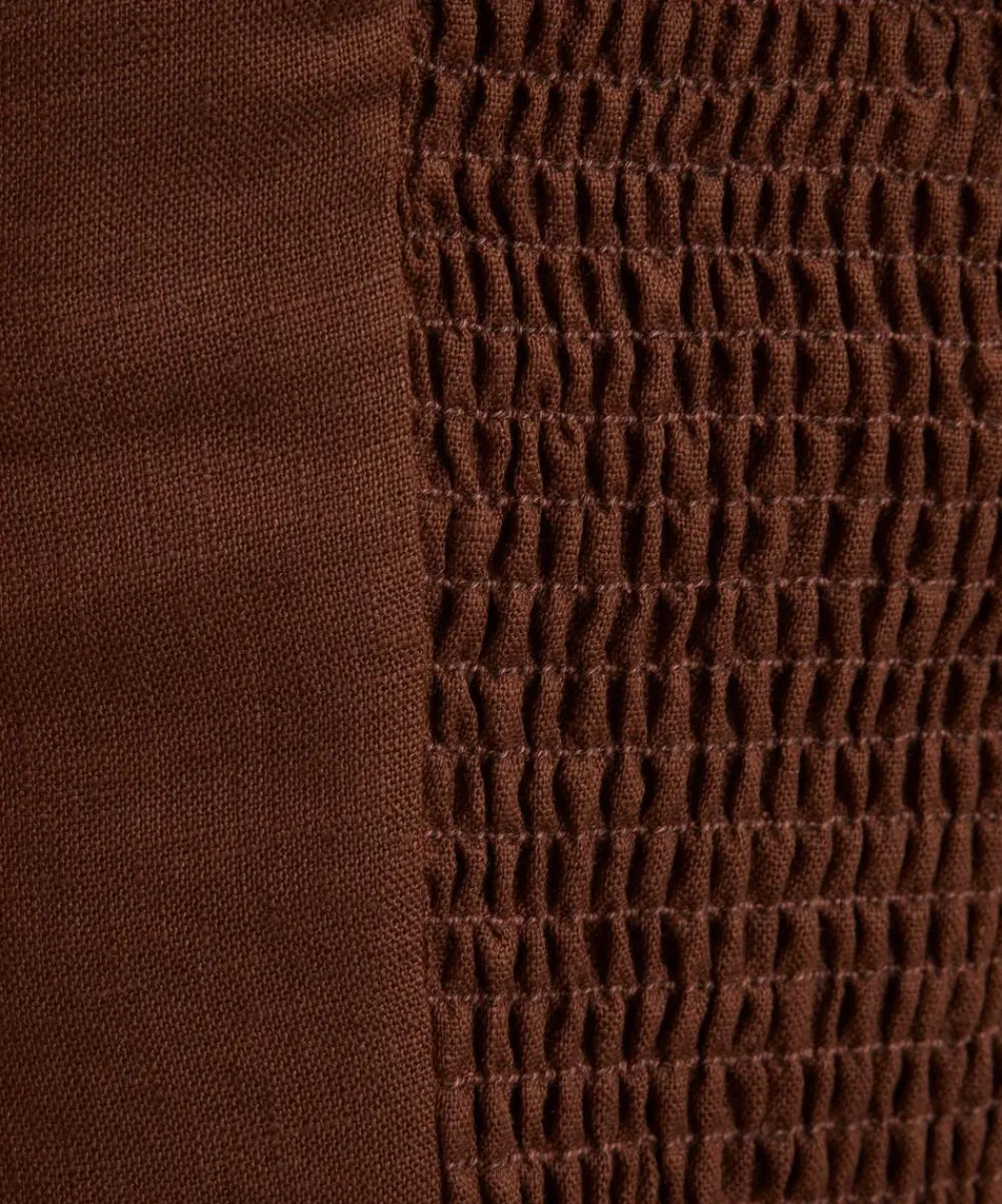 Reformation Tops^Darci Chocolate Cake Linen Top
