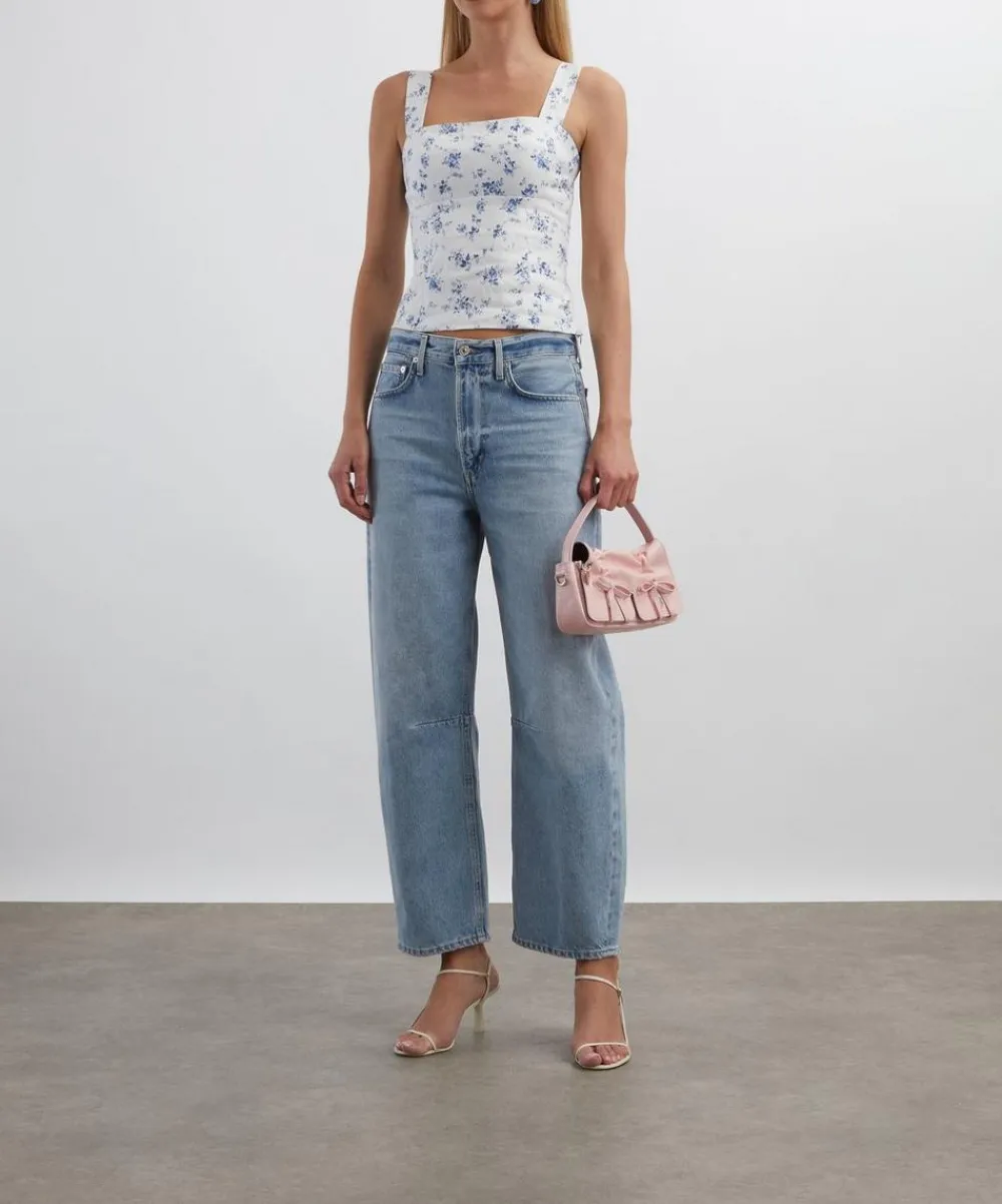 Reformation Tops^Darci Orlaya Floral Linen Top