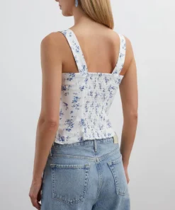Reformation Tops^Darci Orlaya Floral Linen Top