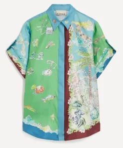 ALÉMAIS Tops^Daria Silk-Twill Shirt