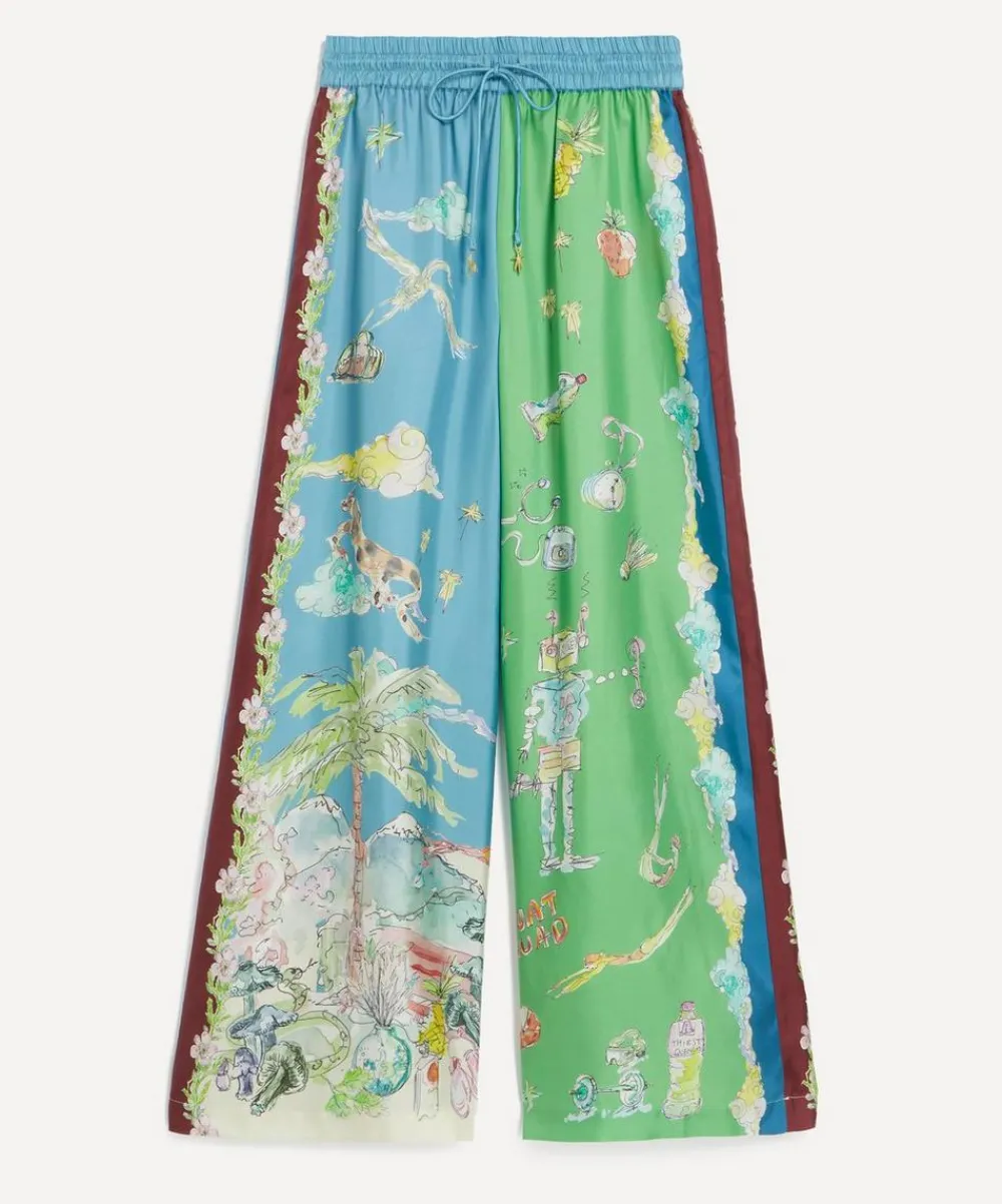 ALÉMAIS Trousers & Shorts^Daria Silk-Twill Trousers