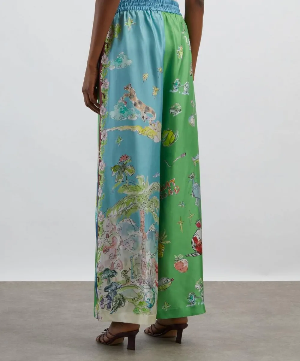 ALÉMAIS Trousers & Shorts^Daria Silk-Twill Trousers