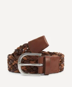Paul Smith Belts^Dark Brown Leather Mixed Weave Belt