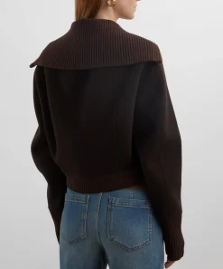 Victoria Beckham Coats & Jackets^Dark Chocolate Double-Faced Bomber Jacket