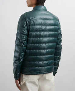Moncler Coats & Jackets^Dark Green Chamberly Down Shirt Jacket