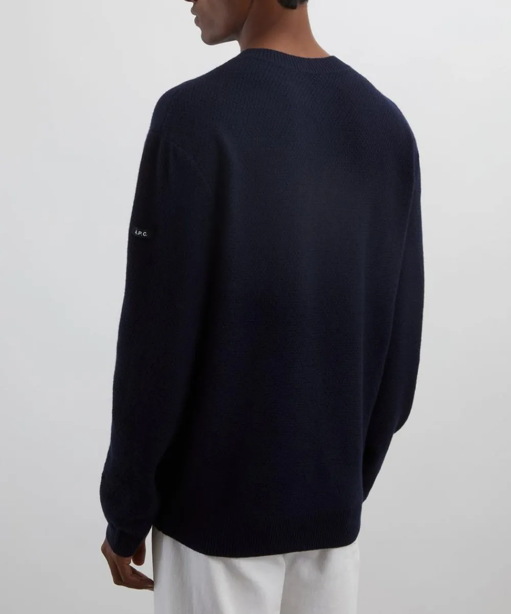 A.P.C. Knitwear & Sweats^Dark Navy Thomas Wool Jumper
