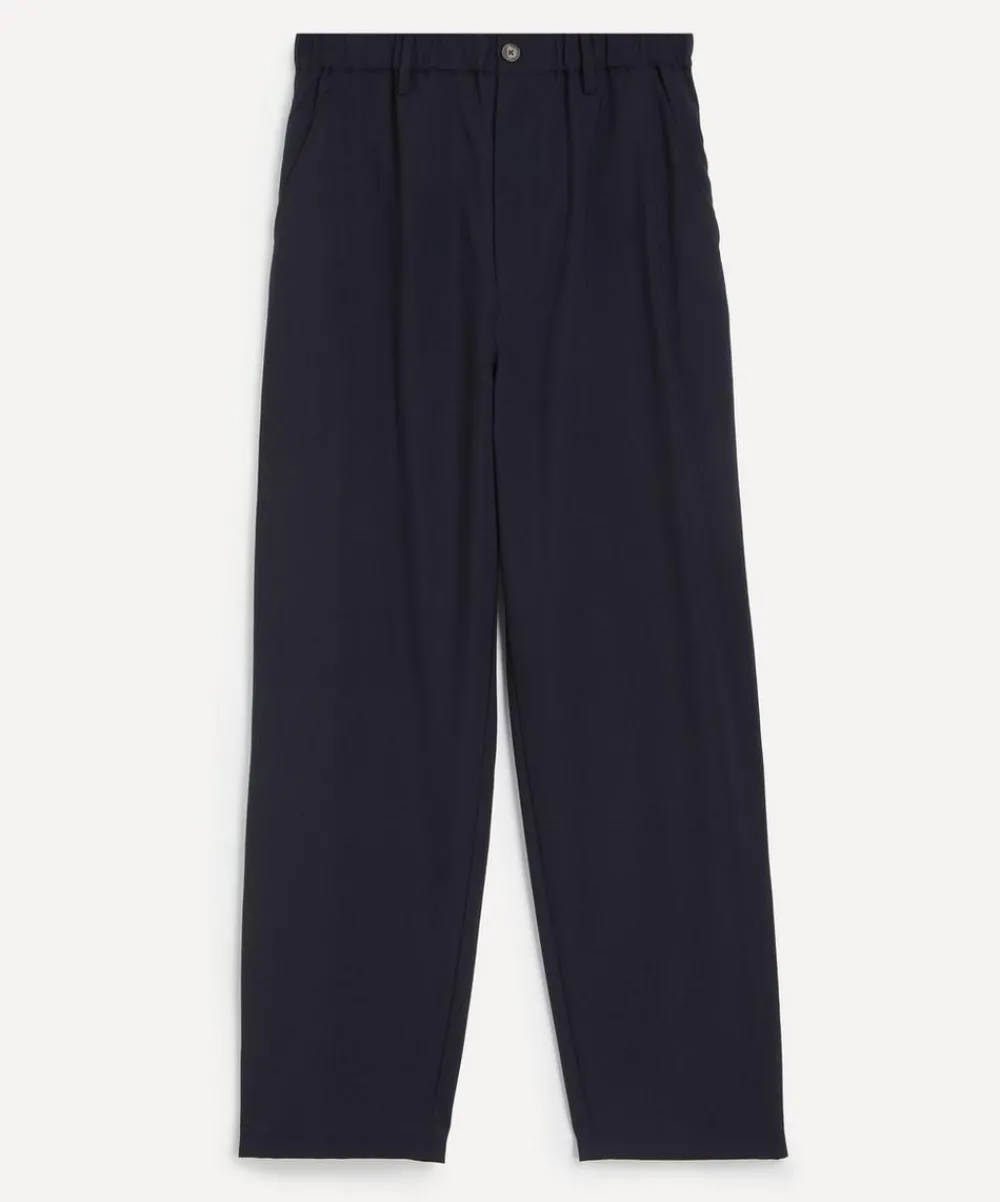 Frame Trousers^Dark Navy Wool Easy Trousers